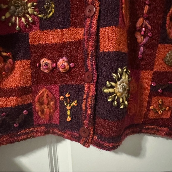 Design Options Phillip & Jane Gordon Pink Embellished Cardigan Women’s Sz Large - Picture 9 of 16